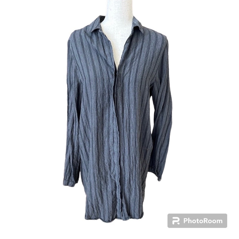 Bella Dahl Shirt Dress Women's Size Medium Minimalist Neutral